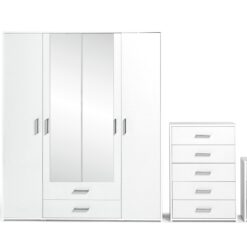 Argos Home Oslo 3 Piece 4 Door Wardrobe Set - White