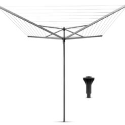 Brabantia Topspinner 40m 4 Arm Rotary Airer with Ground Tube