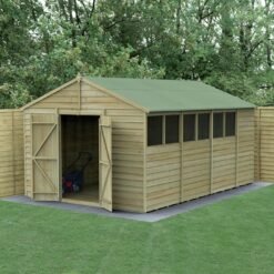 Forest 4Life Overlap Pressure Treated Apex Shed - 10 x 15ft