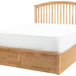 GFW Madrid Ottoman Kingsize Wooden Bed Frame - Oak Effect