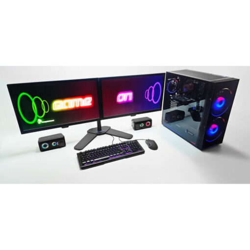 Gaming PC Bundle Dual Screen 2x24" i7-7700 1TB M.2 32GB DDR4 RTX 4060