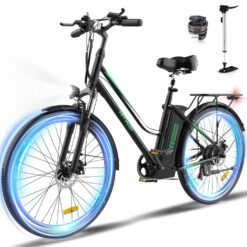 HITWAY Electric Bike 26 Inch for Adults Pedal Assist E-Bike with 11.2AH Battery and 250W Motor City E Bike Black