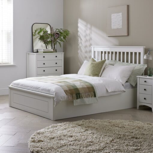 Habitat Aspley Kingsize Wooden Ottoman Bed Frame - White