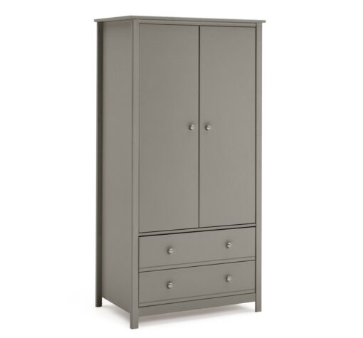 Habitat Brooklyn 2 Door 2 Drawer Tall Wardrobe - Grey