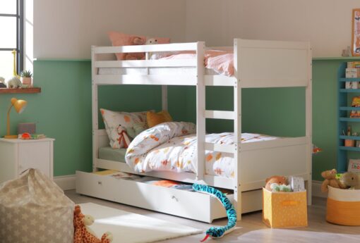 Habitat Detachable Bunk Bed, Drawer & 2 Mattresses -White