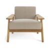 Habitat Dore Velvet Accent Chair - Oak