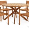 Habitat Richmond 4 Seater Wooden Patio Set - Light Wood