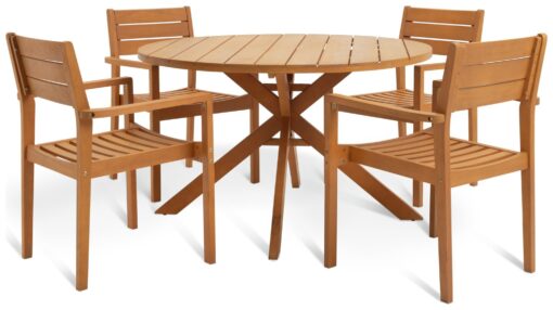 Habitat Richmond 4 Seater Wooden Patio Set - Light Wood