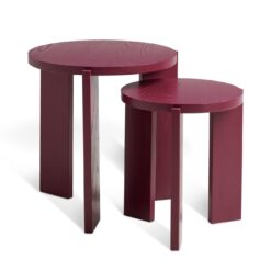 Habitat Xylo Solid Wood Nest of 2 Tables - Cherry Red