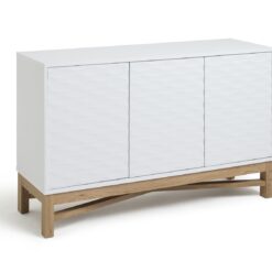 Habitat Zander Textured Large Sideboard -White & Oak