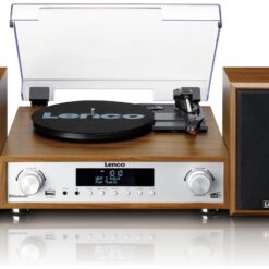 Lenco MC-160WD Belt-Drive Turntable with Bluetooth - Oak