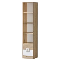 "Nimes 6" bookcase, light oak / White / Light oak color