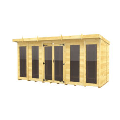 Pent Summer House 14ft x 8ft (Full Height Window) Fast & Free 2-5 Nationwide Delivery