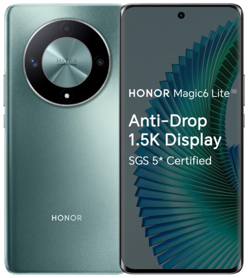 SIM Free HONOR Magic 6 Lite 5G 256GB Phone - Emerald Green