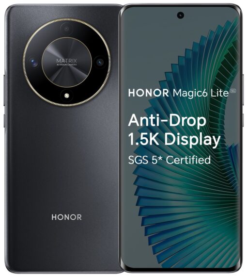 SIM Free HONOR Magic 6 Lite 5G 256GB Phone - Midnight Black