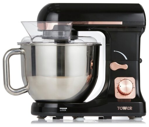 Tower T12033RG Cavaletto Stand Mixer - Black & Rose Gold