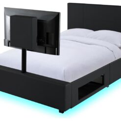 XR Living Ava Double TV Bed Frame - Black