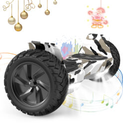 (Army-Green) Hoverboard 8.5" Off-Road Tire with APP and Bluetooth for Adults and Kids