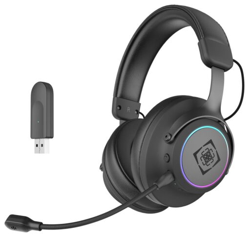 Deltaco PS5, PS4, PC Wireless RGB Gaming Headset - Black