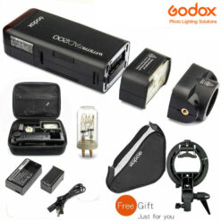 Godox 2.4 TTL 1/8000s Two Heads AD200 Flash W/ 60*60cm Bowen Softbox