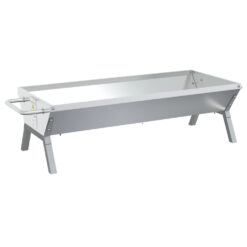 (118 x 42 x 30.5 cm) vidaXL BBQ Tray Silver Stainless Steel Drip Tray 118x42x30.5 cm/158x42x31 cm