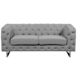 2 Seater Fabric Sofa Grey VISSLAND