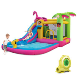 6-In-1 Dry Wet Combo Water Slide Inflatable Bouncy House