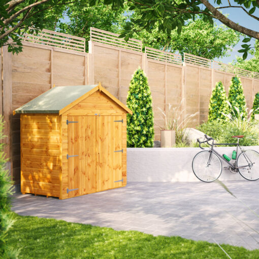 6.3 ft. W x 3.4 ft. D Solid Wood Tongue & Groove Steep Slope Bike Shed