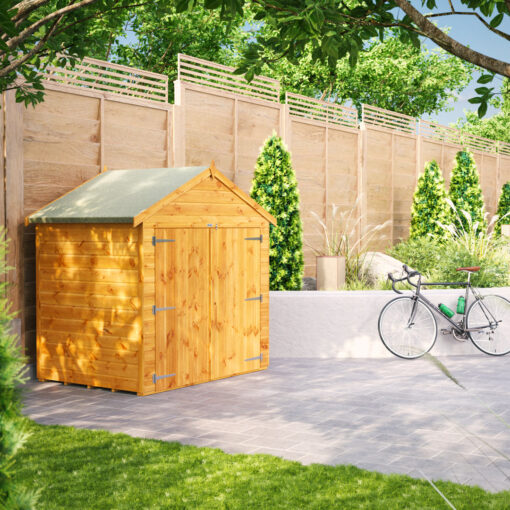 6.3 ft. W x 4.4 ft. D Solid Wood Tongue & Groove Steep Slope Bike Shed