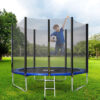 8FT Kids Outdoor Trampoline with Safety Enclosure, Ladder