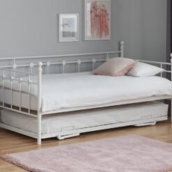 Argos Home Abigail Metal Daybed, Trundle & 2Mattresses White