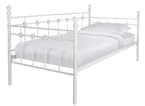 Argos Home Abigail Single Metal Bed Frame - White