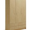 Argos Home Malibu 3 Door 4 Drawer Wardrobe - Beech Effect