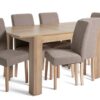 Argos Home Miami 4-6 Seater Extending Table & 6 Brown Chairs