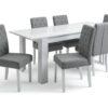 Argos Home Miami 6-8 Seater Extending Table & 6 Grey Chairs