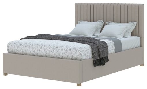 Aspire Double Linen Adjustable Bed with Mattress - Off White