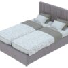 Aspire Superking Linen Adjustable Bed with Mattress - Grey