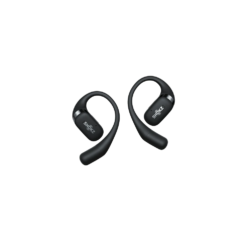 (Black) Shokz OpenFit Headphone Wireless Bluetooth Sweat Resistant Open Ear Construction