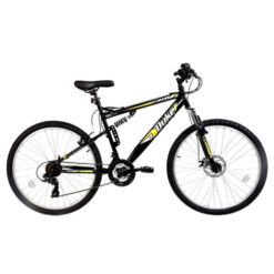 Dallingridge Duke DS Full Suspension Mountain Bike, 26" - Black/Yellow