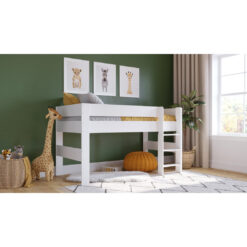 Dysart Single (3') Mid Sleeper Loft Bed Bed