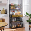 Esquina 90cm Metal With Drawers Baker's Rack with Microwave Compatibility