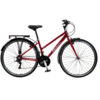 Falcon Venture 700C Hybrid Style City & Mountain Bike Dark Red