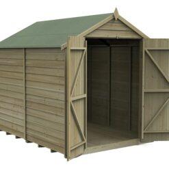 Forest 4Life Overlap Pressure Treated Apex Shed - 8 x 6ft