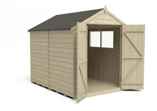 Forest Garden Overlap Double Door Apex Shed - 8 x 6ft