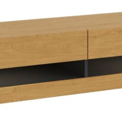 GFW Leon 180cm LED Wall TV Unit - Oak Effect