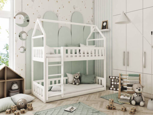 Graphite Pola Bunk Bed for Kids - Stylish & Safe with Solid Pine