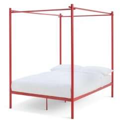 Habitat 60 Akari 4 Poster Kingsize Metal Bed Frame - Red