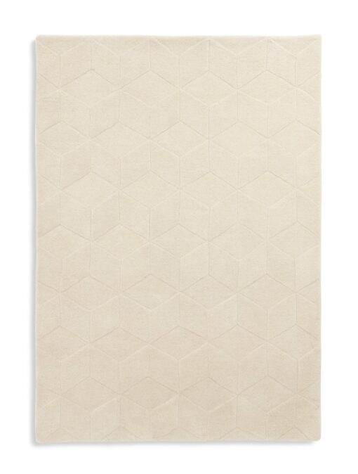 Habitat 60 Geo Carved Rug - 120x170cm - Natural