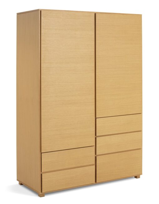 Habitat 60 Hana 2 Door 5 Drawer Wardrobe - Oak