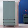 Habitat 60 Kids Alba 2 Door 2 Drawer Wardrobe - Grey